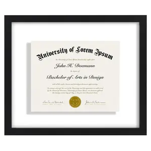 Americanflat Modern Floating Picture Frame Without Mat for Certificates & Photo Prints - Clear Protective Front Ready-to-Hang Design