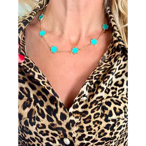 Magnolia Turquoise Eternity Necklace