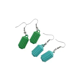 Little Ouchies Spikie Earrings Portable Vibrant Colors Stim Tool with Firm Plastic Spikes for Anxiety & Stress Relief, On-the-Go Comfort.