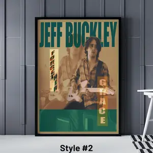 Jeff Buckley Poster, Jeff Buckley Grace Album Poster, Jeff Buckley Print, Jeff Buckley Wall Art, Music Fan Collectibles 2