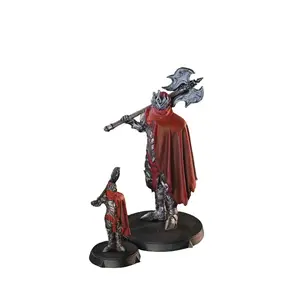 3D Printed Dark Knight Resin Figurine - Avendell RPG Dark Fantasy Enemy Dragon, High-Resolution Craftsmanship, Unpainted Customizable Armor, Tabletop Play Ornaments & Home Decor Statue