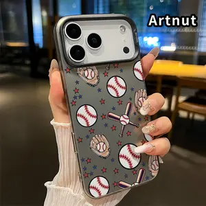 IMD Phone Case Compatible with iPhone 17 Pro Max 16 Plus 15 14 13 12 11 Air E Baseball Design Hard PC Drop-Resistant Protective Cover Gift for boy girl