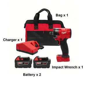 【FathersDayGift】NiuWork 1/2" Brushless Cordless Impact Wrench, 350N·m Brushless Cordless Power Tool with LED light, Compatible with M18 Batteries - Ideal for Home Projects / Light Repairs/Diy/car wireless drill Set