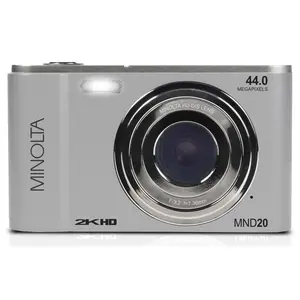 Minolta MND20 44 MP 2.7K Ultra HD Digital Camera (Silver)