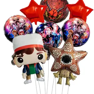 8Pcs Stranger Themed Party Set Stranger Things Decorative Balloons-Foil Balloons For Themed Birthday Party