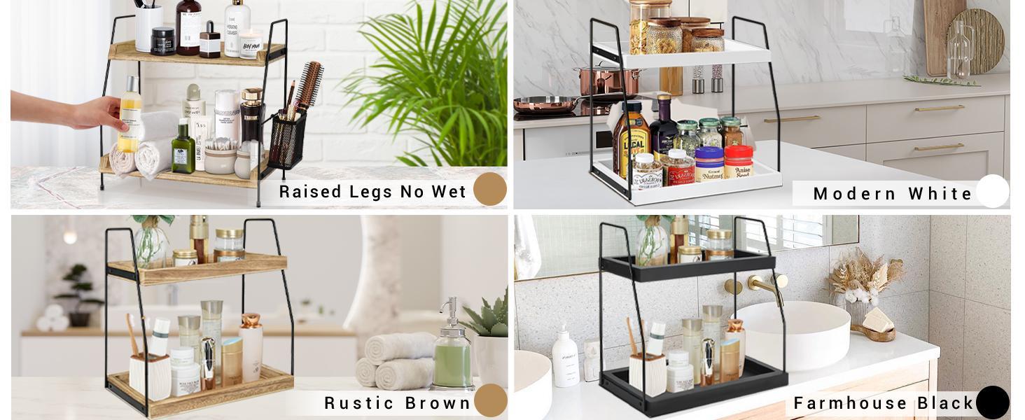 Lzhevsk 2-Tier Bathroom Countertop Organizer Vanity Tray, Bathroom Countertop Storage Shelf Cosmetic Organizer Holder, Bathroom Tray for Counter Lzhevsk 2-Tier Bathroom Countertop Organizer Vanity Tray, Bathroom Countertop Storage Shelf Cosmetic Organizer Holder, Bathroom Tray for Counter