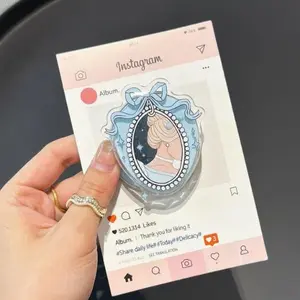 Princess Mirror Phone Grip, MagSafe Pop Socket, Kindle Holder, Fairy Tale Aesthetic Grip, Cute Princess Gift, Vintage Mirror Phone Stand, Soft Girl Fantasy Accessory