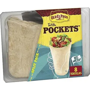 Old El Paso Flour Tortilla Pockets, Meal Prep, 8 Ct, 8.4 oz