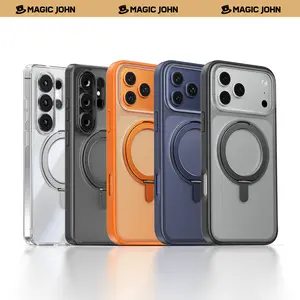 MAGIC JOHN 360 Degree Magnetic Stand Phone Case Invisible Design for iPhone and SamSung summerwins