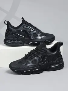 New Men's Colorblock Trendy Dad Shoes, Fashion Walking Sneakers, Mesh Patchwork Breathable Support, Air Cushion Shock Absorption, Casual All-Season Sneakers