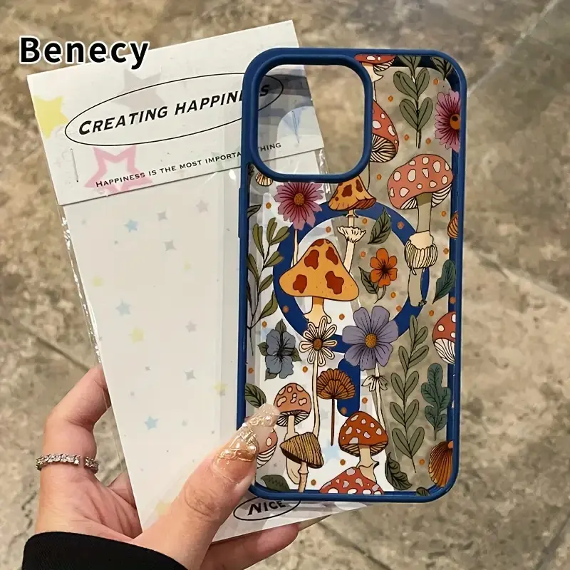 MagSafe Acrylic Transparent Silicone Casing for iPhone 17 Pro Max/16/16e/15/14 Plus/13/12/11/X/XS - Shockproof, Anti-Scratch, Wireless Charging Compatible Back Cover, 2D Printing, Protection Gift for Cellphones