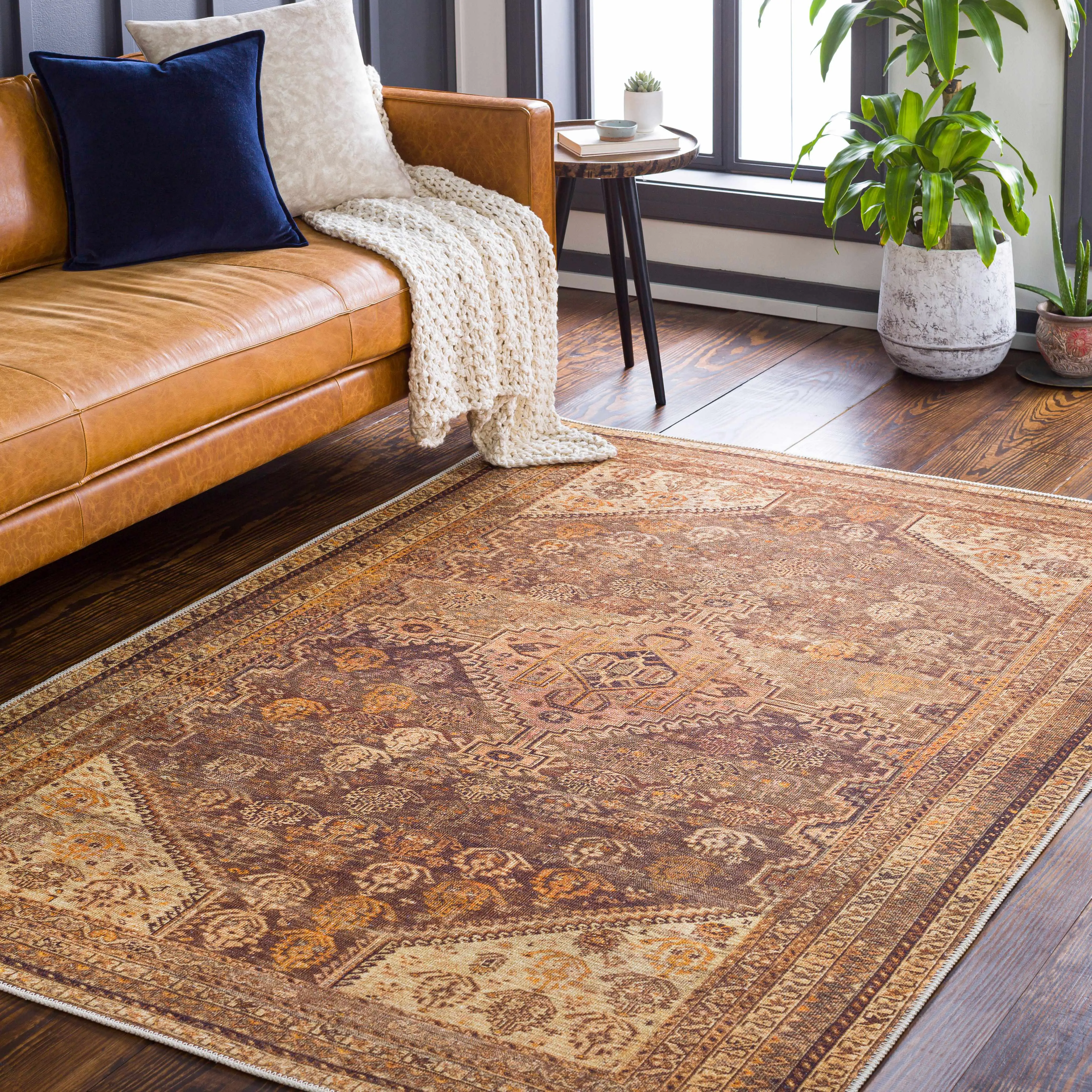 Tungao Machine Washable Chenille Blend Area Rug - Contemporary Decorative Home Decor Rug, Clearance Item, Machine Washable Rugs, Decorative Area Rug