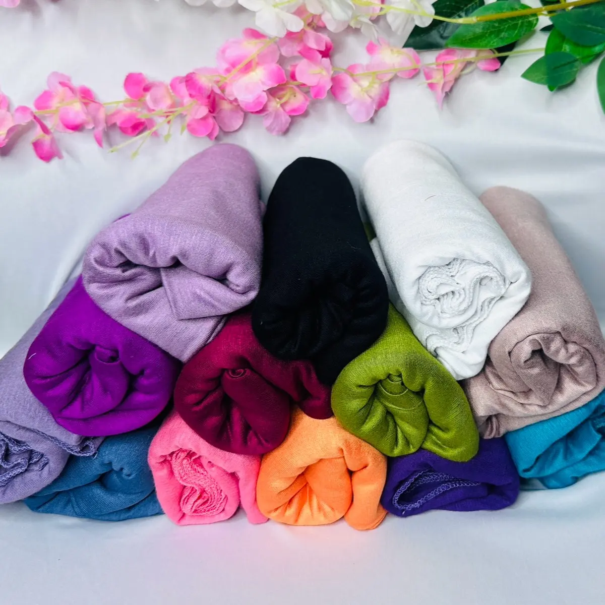 Jersey cotton hijab scarf.