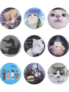9-Piece Wizard Cat Violin Cat Math Formula Cat Tinplate Soft Button Pin ，Cute Anime Cat Meowzer Band Metal  Brooch ,Backpack Clothes Lapel Jacket Badge ,Fashion Cartoon Jewelry Gift, Unisex Daily Accessory