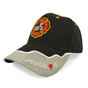 Christian Baseball Cap Fire On Jesus Fun, Premium Maltese Cross Bible Embroidered Jesus Loves You Faith Hat for Men Women, Adjustable Hook & Loop Soft Acrylic Sun Cap, Breathable UV Protection Casual Hat for Church Outdoor Daily Wear & Religious Gift
