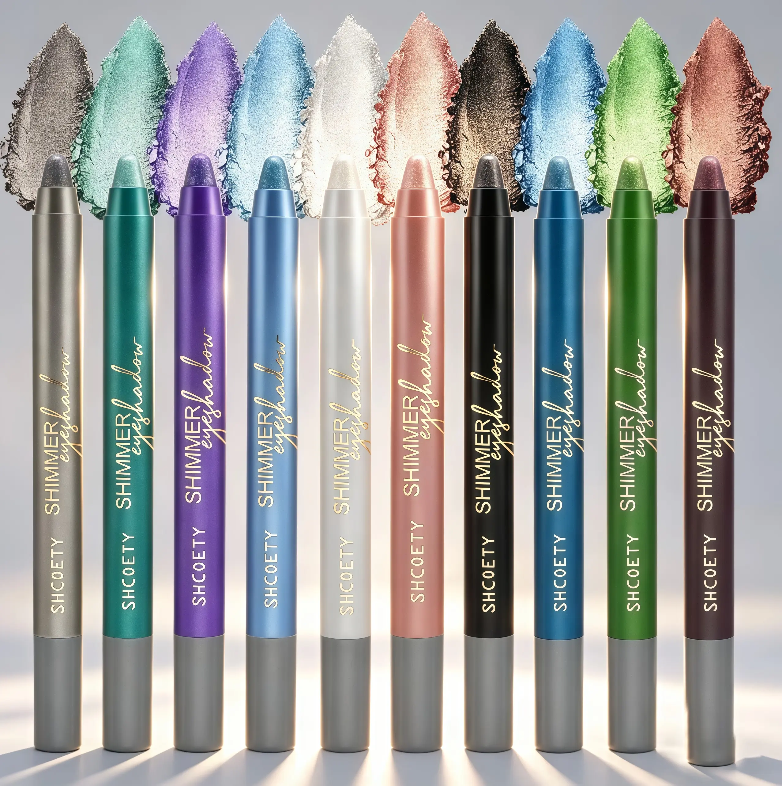 10 Color Eyeshadow Pencil Complimentary Pen Sharpener Makeup Matte Sweat Resistant High Shine Pearl Smoky Punk Goth Eyeshadow Pens Cosmetic,Birthdays gift, Mother's Day gift Eyeshadow Makeup