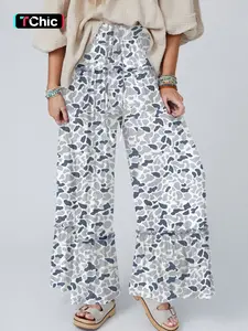 Summer Casual Camo Print Loose Wide Leg Pants Long Trousers, Comfortable and Stylish, Perfect for Daily Wear, Women's Fashion, Camouflage