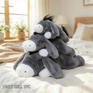 Lying-down donkey plush toy, home decor, birthday gift, Mother's Day gift, party gift.
