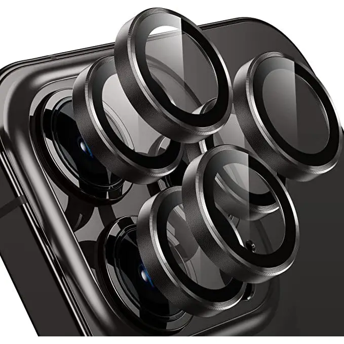 Entronix Metal Camera Lens Protector for iPhone 17/16/15/14/13 Plus/Pro Max, Ultra-Thin Resistant Protection Easy Installation Accessories Tempered