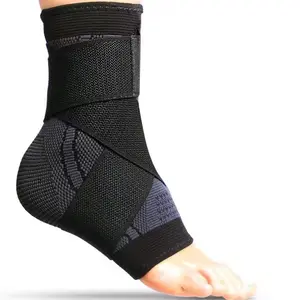 Set of 2 Unisex Adjust Compression Ankle Supports Sleeves Injury Recovery Achilles Ankle Brace Support