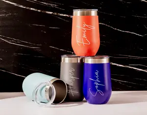 Custom Name Champagne Cup, Wedding Favor, Customized Wine Tumbler, Stainless Tumbler, Bridesmaid Gift, Wedding Gift, Father's Day Gift , Engraved Wine Tumbler for Weddings, Wedding Must-Have