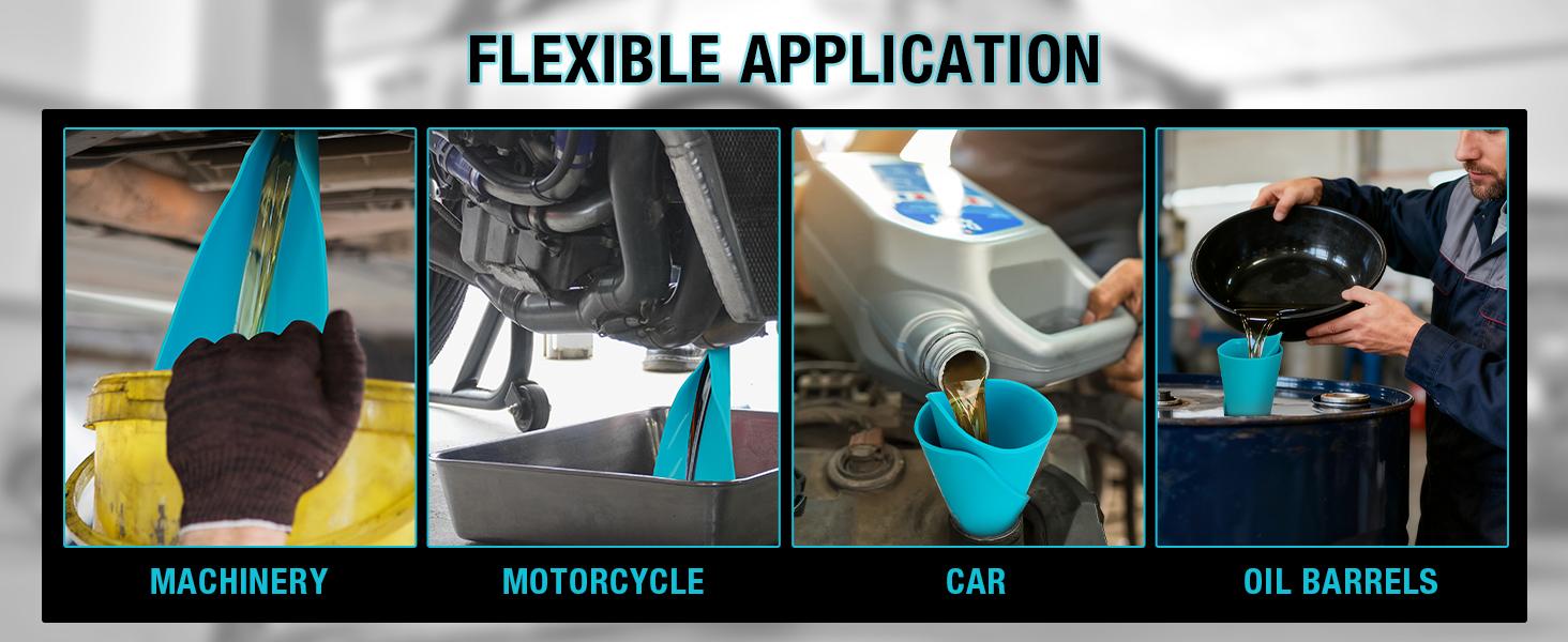 #backtoschool DURATECH Flexible Funnel, Multi-Purpose Form a Funnel for Automotive Use, Upgraded Premium Aluminium Core and Thickened Silicone Outer Shell, Flexible Draining Tool for Oil Changes, Blue #backtoschool DURATECH Flexible Funnel, Multi-Purpose Form a Funnel for Automotive Use, Upgraded Premium Aluminium Core and Thickened Silicone Outer Shell, Flexible Draining Tool for Oil Changes, Blue