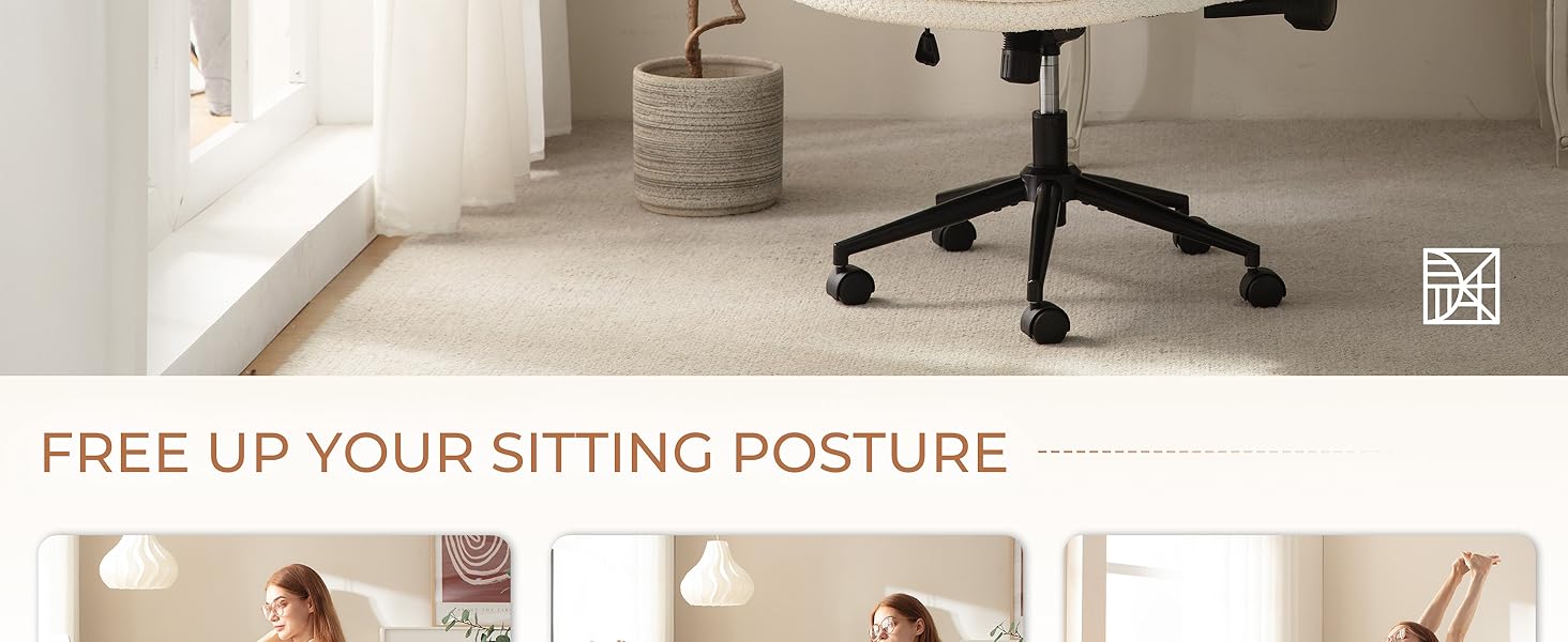 [Spring Glow Up] Extra Large Criss Cross Chair,  Oversized Chair with Adjustable Flip-up Arms and Wheels, Comfort Ergonomic Office Desk Armchair with 3 Layer Cushions, Wide Seat Vanity Chair for Home Office, Living Room, Bedroom