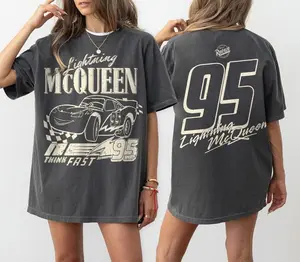 Vintage Lightning Comfort Colors Shirt – Retro Cartoon Cars Family Vacation 2026 Tee