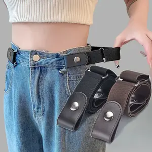 Adjustable Elastic Waistband Belt for Jeans & Casual Pants Invisible Seamless Design No Buckle Wear-Resistant Durable Comfortable Unisex One Size Fits All Perfect for Valentine's Day Teachers' Day and Everyday Wear
