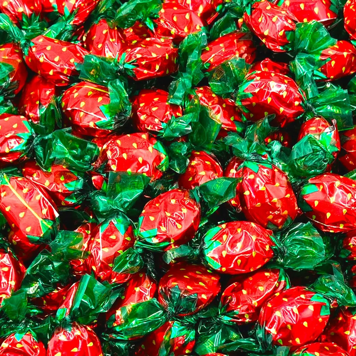 Strawberry Hard Candy 1 lb Bag, Individually Wrapped Strawberry Filled Candy, Classic Fruity Hard Candy, Approx. 85 Pieces
