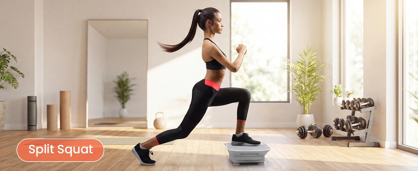Vibration Plate Exercise Machine 10 Speed Intensities Compact Design Fitness Home Gym Equipment with Remote Control LED Display Quiet Operation