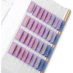 -  Tabs, 75 Tabs, The Roseate Dusk,  Foil Embossed Lettering, Laminated  Tabs for Women and Men,  Tabs for Study  Index Tabs,  Book Tabs,  Labels Tabs