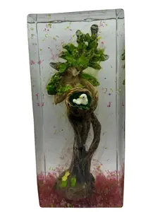 Mother Earth ~ the Lady in mist is a one of a kind hand crafted epoxy resin statue. Perfect conversation piece for any room. Meditate on her as she will bring you peace.