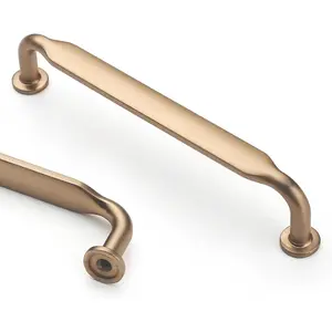 10 Pack 5 Inch(128mm) Champagne Bronze Kitchen Cabinet Handles and Pulls, Hardware for Cupboard Drawers