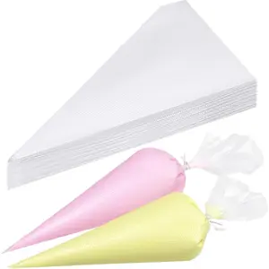 100 count Disposable Piping Bags, 13 Inch Anti Burst Pastry Bags - Icing Piping Bags for Frosting - Suitable for Baking and Cake Decorating