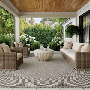 Nourison Courtyard Modern Easy Care Indoor/Outdoor Rug