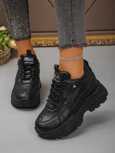 New Style Height-increasing Platform Sneakers ,All-Season Comfortable Design,Solid Pattern Footwear