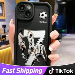 Soccer Pattern Phone Case, Total Protective Shockproof for IPhone 16 Pro Max 15 Plus 14 13 12 11 Protection Case
