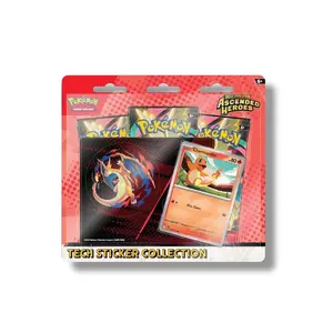 Pokémon Ascended Heroes 3-Pack Blister - Includes Foil Promo Card, Tech Sticker Sheet, and 3 Booster Packs - Perfect for TCG Fans