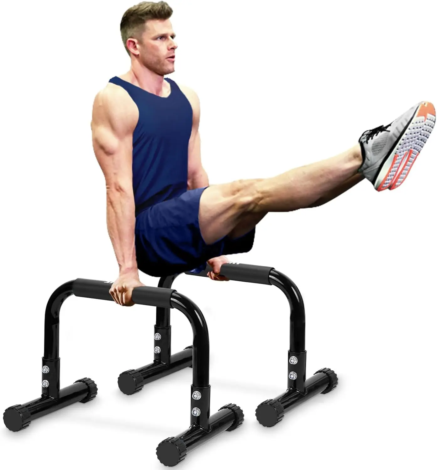 Push Up Bar, 12 Inch High Non-Slip Parallettes Bars & Dip Bars With  Handles, Heavy-Duty No Wobbling Calisthenics Equipment For Handstand, L-Sit, Gymnastics, Strength   Gym Use