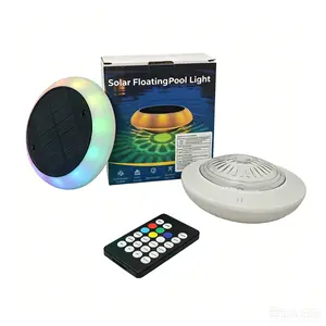 [Summer Vibes] 2026 New Solar Pool Lights Floating with Remote, Dual-Light Point Sync & Halo Ring, RGB Color Starburst Pattern Waterproof LED Lights for Swimming Pool Backyard Party Pond Decor, 4/6/8H Timer