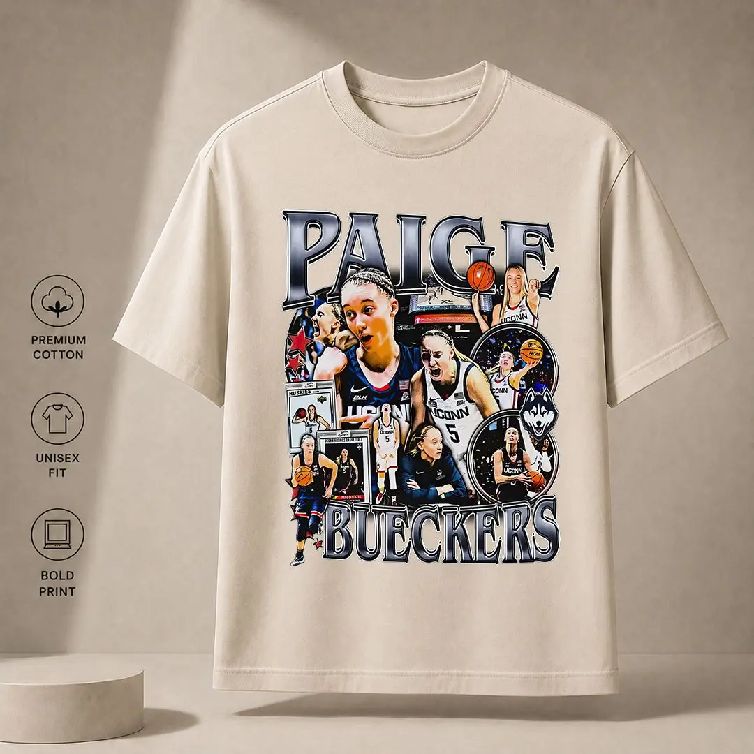 Paige Bueckers Unisex T-Shirt, Slam Dunk Basketball Player Tee, Bootleg Vintage Fan Gift