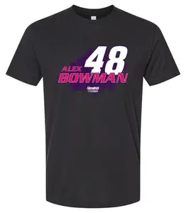 Alex Bowman #48 Nascar Offic. LIC. Unisex T-Shirt – Large Front Paint Design