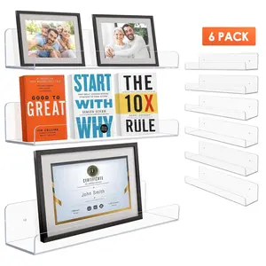 Acrylic Wall Display Shelf Set with Decorative Mount for Home Decor