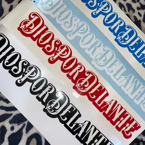 Car Sticker Dios Por Delante Vinyl Decal - Available in Multiple Colors: Blue, Red, and White - Ideal for Home Decor and Personalization vehicle decoration America First stickers