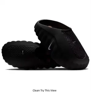 nisex Solid All Black Perforated Hollow Out Foam Slide Slippers Thick Wavy Chunky Platform Sole Orange Dot Non Slip Massage Grip Insole Breathable Quick Dry Beach Shower Indoor Outdoor Casual Walking Sandals For Men Women