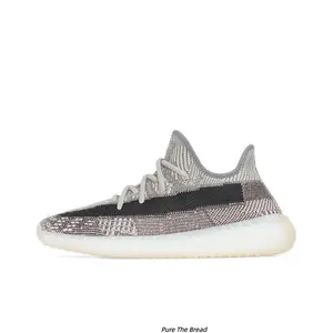 Two Tone Grey Brown Black Heather Knit Lightweight Jogging Shoes Ultra Soft Shock Absorbing Cream Wave Outsole Breathable Slip Resistant Casual Walking Trainers Unisex