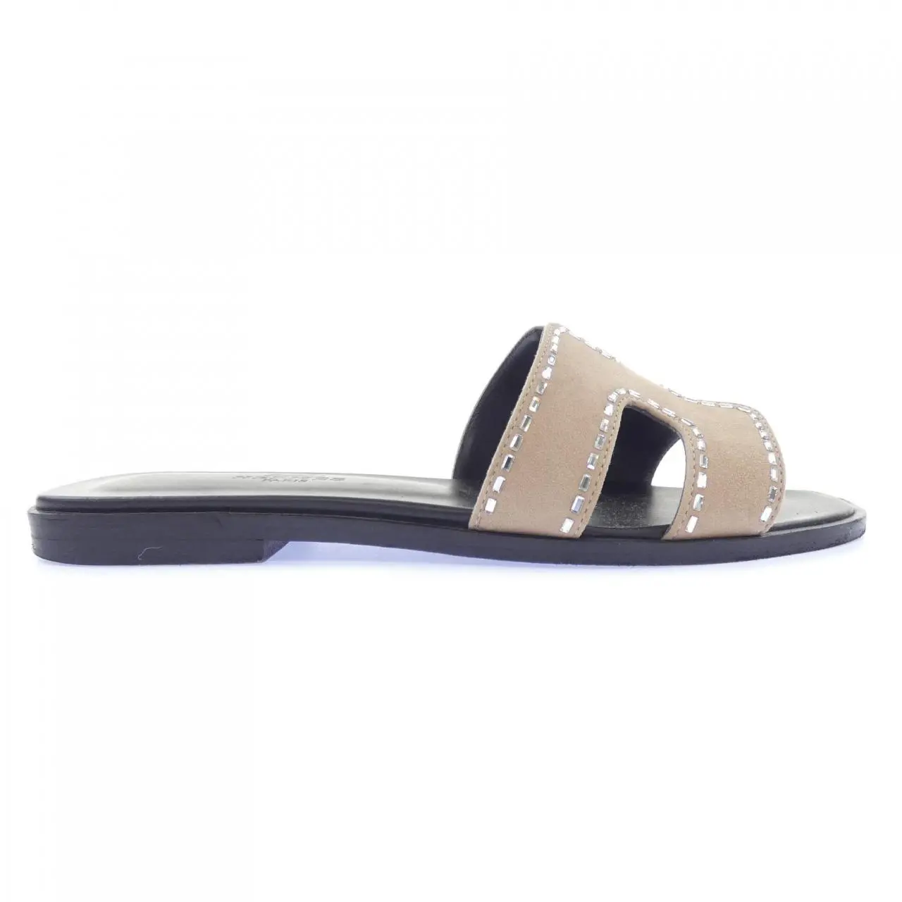 Pre-owned HERMÈS Calfskin Small Leather Goods Hermes Oran Calf Sandals