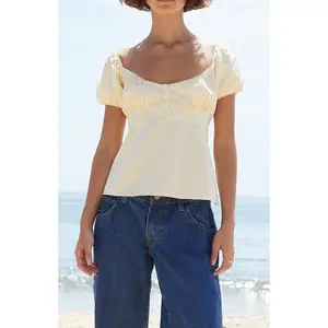 John Galt Women's Yellow Blair Short Sleeve Top