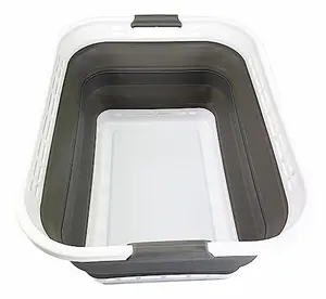 SAMMART 42L (11 gallons) Collapsible Plastic Laundry Hamper/Basket - Foldable Storage Container/Organizer - Portable Laundry Basket - Easy Storage Space Saving